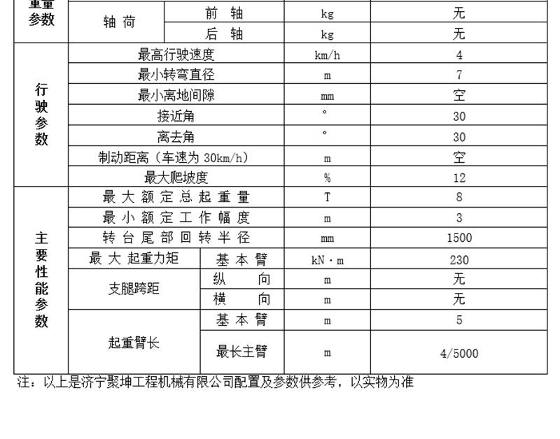 8噸履帶吊參數